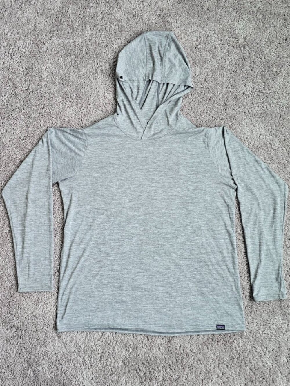 Patagonia Capilene Cool Daily Hoody Mens Feather Gray Long Sleeve Sun Shirt XL